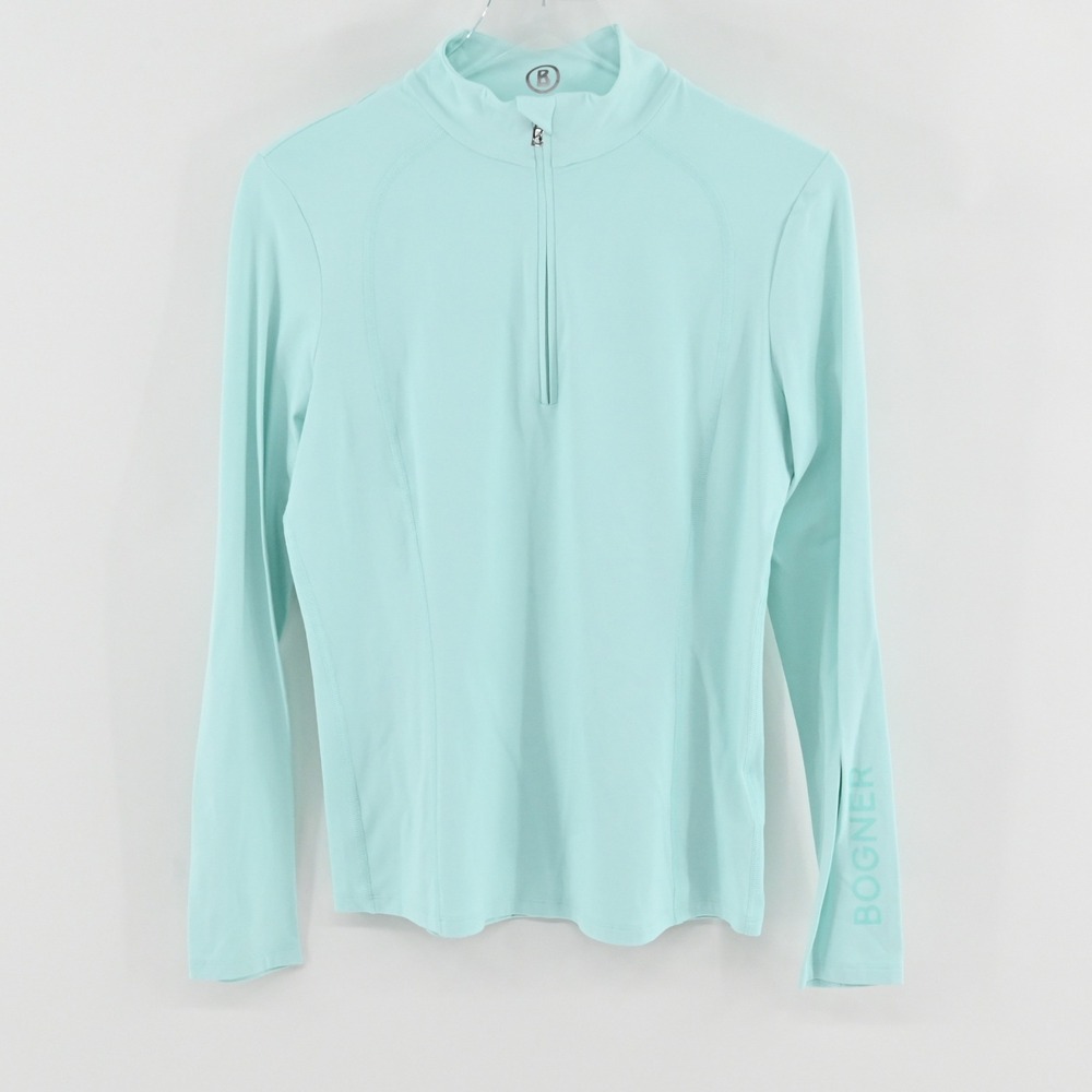Bogner Madita Golf Pullover Womens Size 10 Mint Green Quarter Zip Base Layer Top